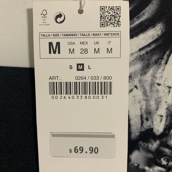 ZARA RETRO BLACK & WHITE DRESS - Picture 5 of 6